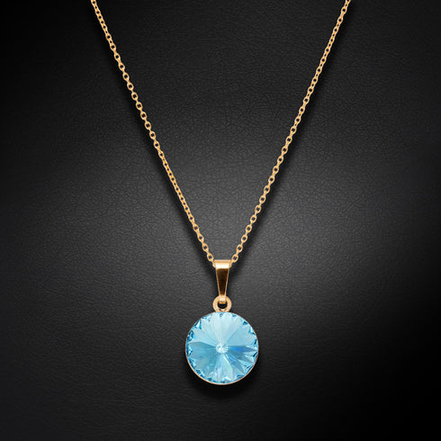 Кулон "Klaris II (Aquamarine Blue)" с кристаллами Swarovski™